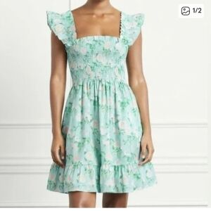 Hill House Aqua Smocked Dress